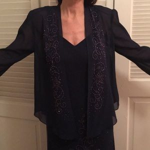 Two Piece Navy Blue evening wear